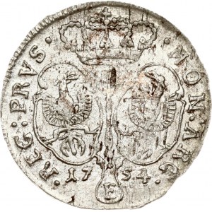 Germany Prussia 6 Groscher 1754 E