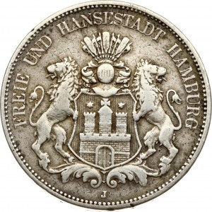 Germany Hamburg 5 Mark 1876 J