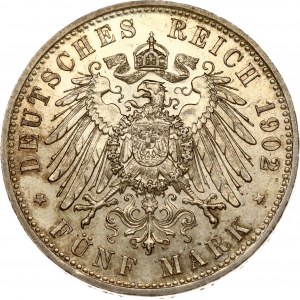 Germany Bavaria 5 Mark 1902 D