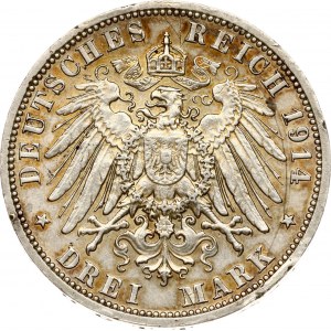 Germany Prussia 3 Mark 1914 A