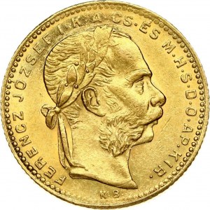 Hungary 8 Forint - 20 Francs 1881 KB