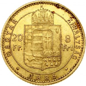 Hungary 20 Francs - 8 Forint 1885 KB