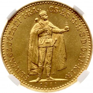 Hungary 10 Korona 1911 KB NGC MS 62