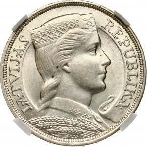 Latvia 5 Lati 1929 NGC MS 61