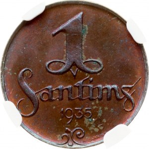 Latvia 1 Santims 1935 NGC MS 64 RB