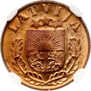 Latvia 1 Santims 1937 NGC MS 63 RD