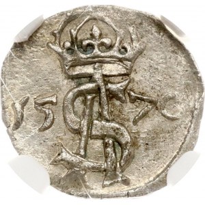 Lithuania Dwudenar 1570 Vilnius NGC MS 62