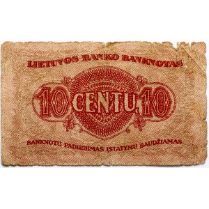 Lithuania 10 Centu 1922