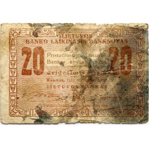 Lithuania 20 Centu 1922 Provisional