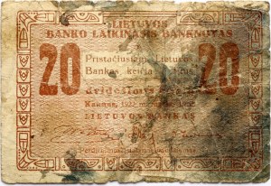 Lithuania 20 Centu 1922 Provisional