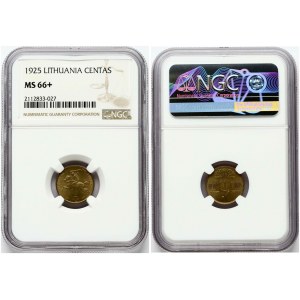 Lithuania 1 Centas 1925 NGC MS 66+