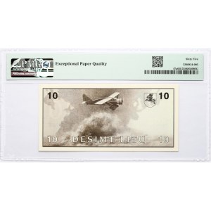 Lithuania 10 Litu 1991(ND1993) Darius and Girénas PMG 65 Gem Uncirculated EPQ