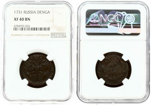 Russia Denga 1731 NGC XF 40 BN