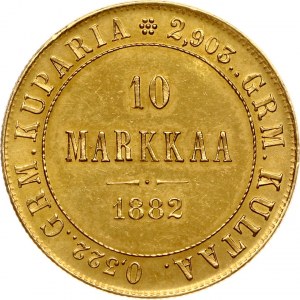 Russia For Finland 10 Markkaa 1882 S