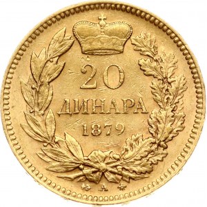 Serbia 20 Dinara 1879 A