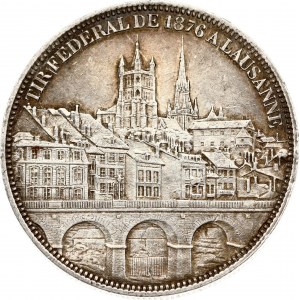 Switzerland 5 Francs 1876 Lausanne Shooting Festival