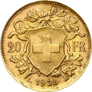 Switzerland 20 Francs 1935L-B