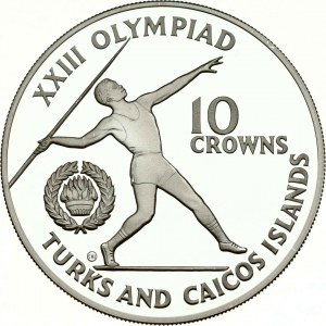 Turks and Caicos Islands 10 Crowns 1984 CHI Javelin