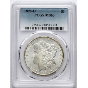USA Morgan Dollar 1898 O PCGS MS 63