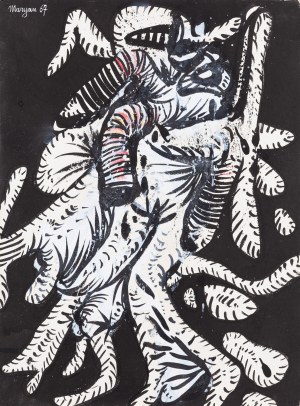 Pinchas Burstein \ Maryan (1927 Nowy Sącz - 1977 Nowy Jork), Bez tytułu, 1967