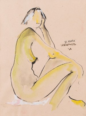Joanna Sarapata (ur. 1962, Warszawa), Akt siedzący
