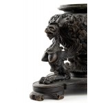 Bronze coral inkwell