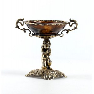Solid silver agate chalice