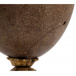 Emu egg with gilded bronze base