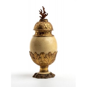 Ostrich egg with coral