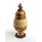 Ostrich egg with coral