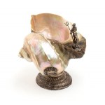 A silver-mounted Nautilus cup