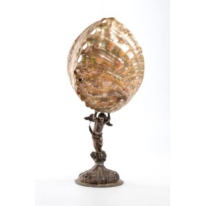 Haliotis shell on solid silver base