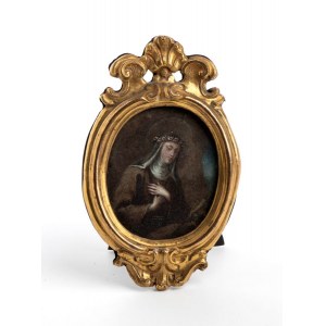 Portrait of Saint Rita on copper