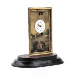 Table clock with glass dome