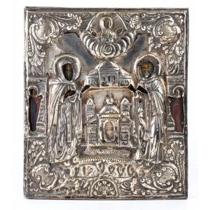 A Russian icon with saints