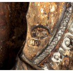 A Russian icon with silver okad