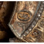 A Russian icon with silver okad