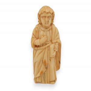 Indo-Portuguese ivory carving depicting Saint John the Evangelist