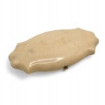 A French gold manicure with ivory case