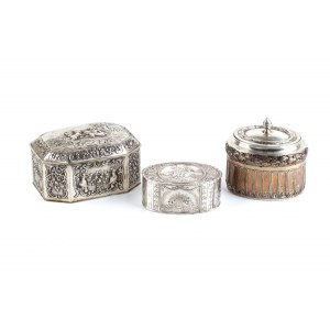 Lot of 3 german silver boxes