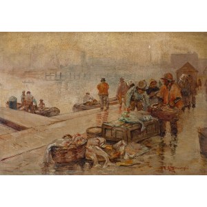 Malarz polski, TARG RYBNY NA WYBRZEŻU, ok. 1930