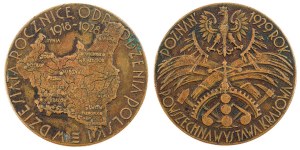 PAMIĄTKOWY MEDAL FROM THE POWSZECHNEJ WYSEY KRAJOWEJ w POZNANIU, State Mint, Poland, 1929