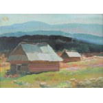 Michał STAŃKO (1901-1969), Pejzaż górski z chatami