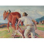 Autor nieznany (XX w.), Góral przy orce