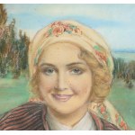 Aleksander DOBROWOLSKI (1888-1950), Kobieta w kwiecistej chuście