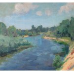 Wiktor Michał CZEPITA (1884-1941), Letni pejzaż z rzeką