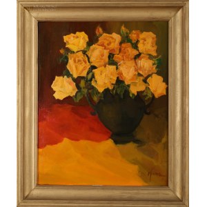 Włodzimierz KARCZ (1937-2008), Bukiet herbacianych róż (1998)