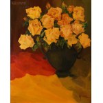 Włodzimierz KARCZ (1937-2008), Bukiet herbacianych róż (1998)