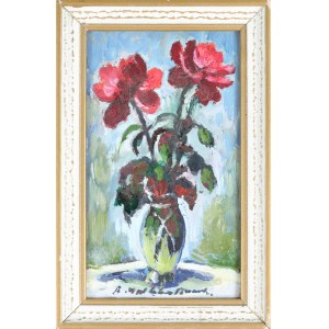 Anna MAŚLAKIEWICZ-BRZOZOWSKA (1912-1986), Czerwone kwiaty