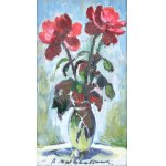 Anna MAŚLAKIEWICZ-BRZOZOWSKA (1912-1986), Czerwone kwiaty